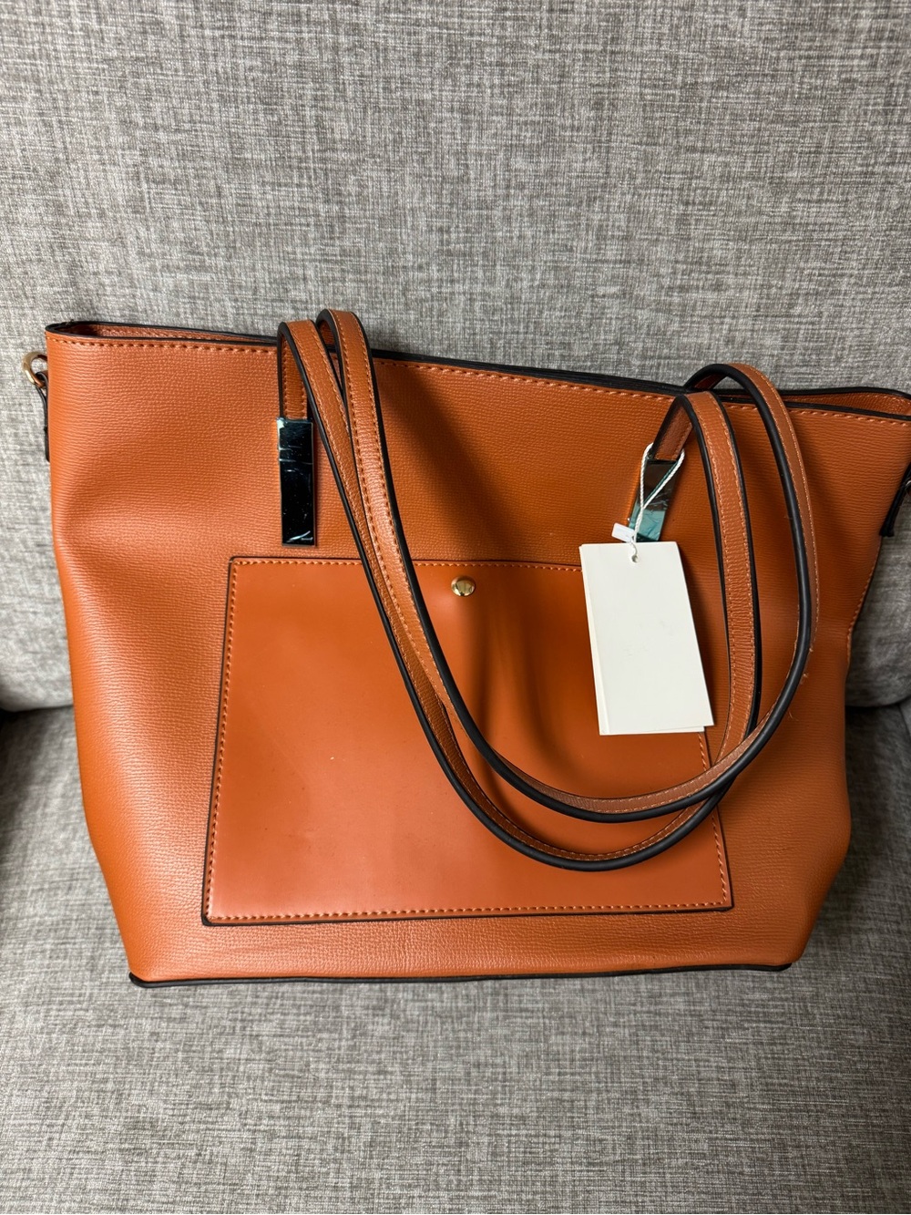 Leather Tote Bag in Warm Tan - Classic Women's Handbag